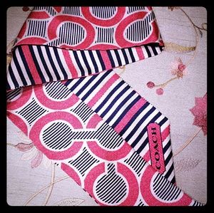 Coach silk reversible scarf